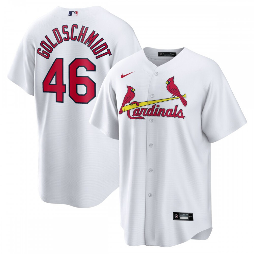 Paul Goldschmidt St. Louis Cardinals Home Replica Player Name Jersey - White-Pro Kit Vault | Brand New 26/27 Sports Jerseys